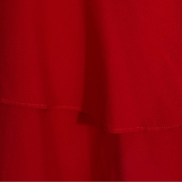 Paper Crane size small chiffon scalloped layered crop top, sleeveless, summer - Picture 2 of 7